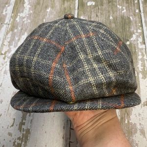 Brixton Brood Hat Newsboy Cap Plaid Driver’s Medium  - 7 1/4